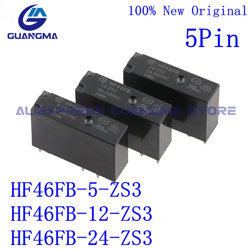 

10PCS HF Ultra-small power Relay HF46FB 5 12 24-ZS3 5A 240VAC 5Pin HF46FB 12-ZS3 HF46FB-5-ZS3 HF46FB-24-ZS3 100% New Original