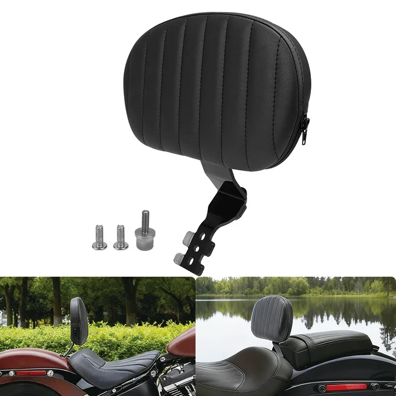 

Motorcycle Accesorios Black Metal Driver Rider Front Backrest for Harley Softail Slim Standard Street Bob 2018-later