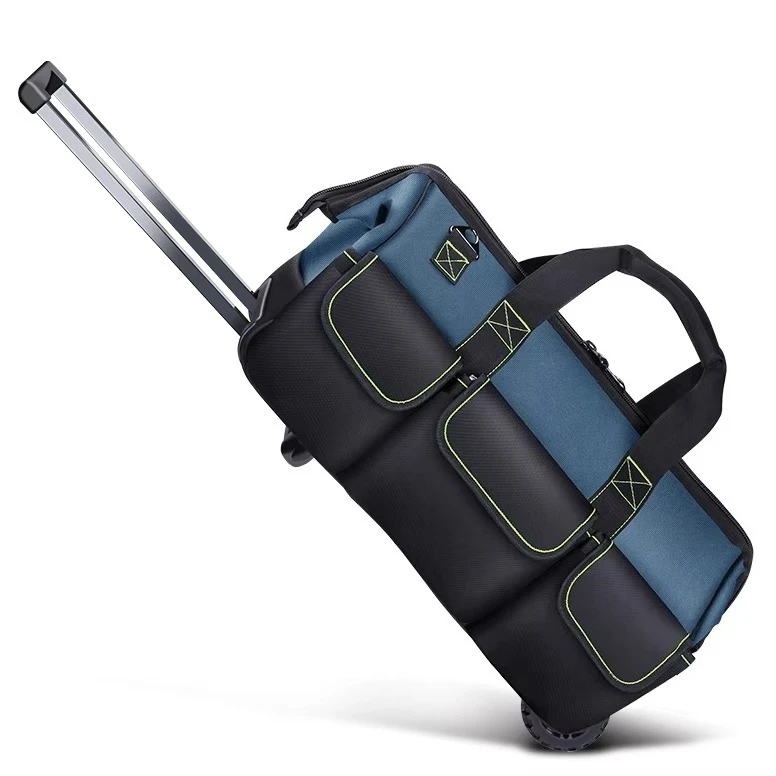 Waterproof 2-Wheel Rolling Tool Box: Foldable Trolley Rucksack for Plumbers, Electricians, Welders