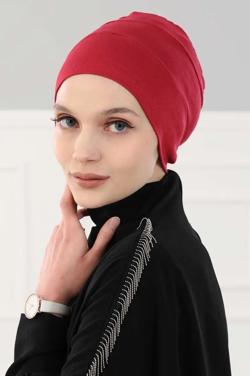 Beret Model hidżab kość bordowy
