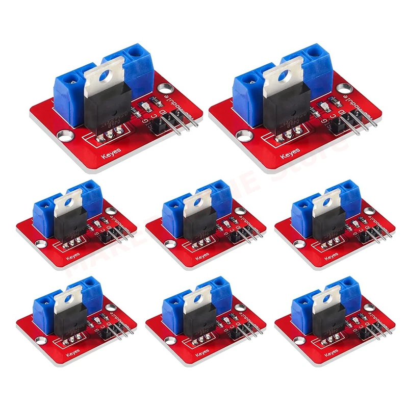 8Pcs IRF520 Top Mosfet Button 0-24V Mos Driver Module Pwm Verstelbare Knop 3.3V-5V Buis Fet Mcu Driver Board Voor Raspberry Pi