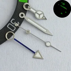 Silver GMT hands blue-green/green luminous NH34 GMT watch 4-point NH34 automatic movement watch accessories watch parts