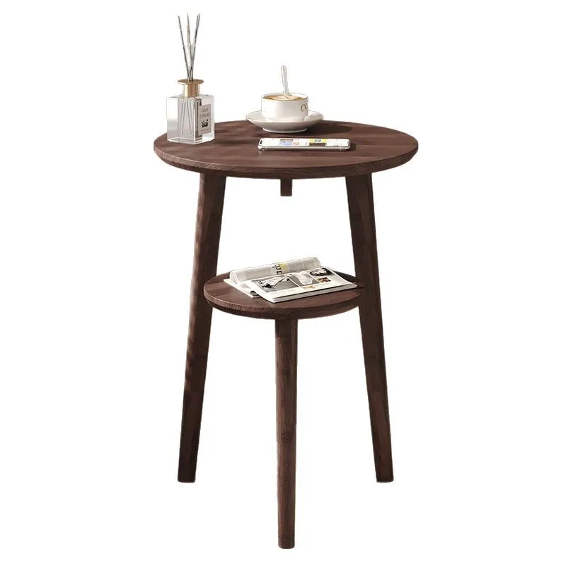 

Living room coffee table simple round double-layer edge few B & B hotel sofa side small