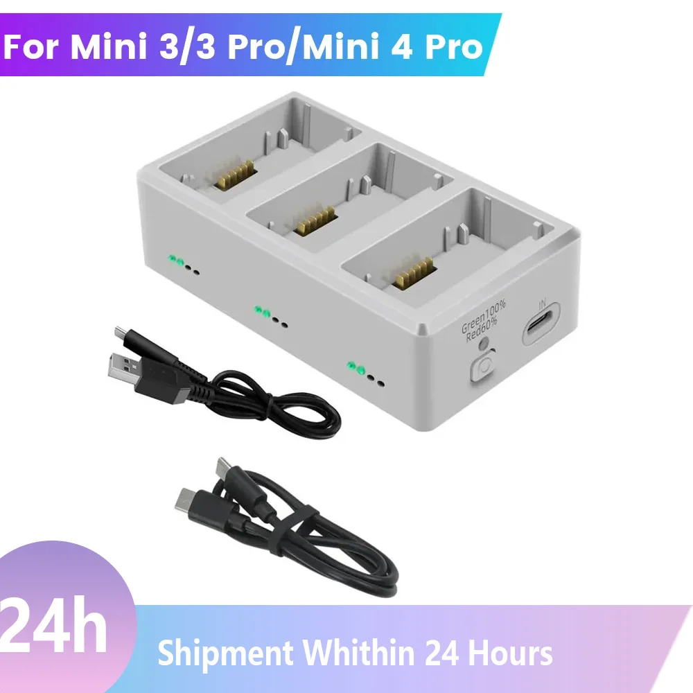 Charger Hub For Mini 3 Pro/Mini 3 Flight Battery Fast Charging Charging Hub Intelligent For DJI Mini4 Pro Drone Accessories