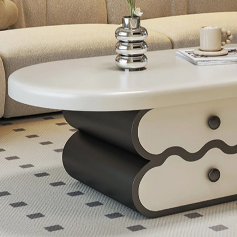 small French coffee table cream style Designer home apartment coffee table living room light luxury stoliki kawowe Furniture