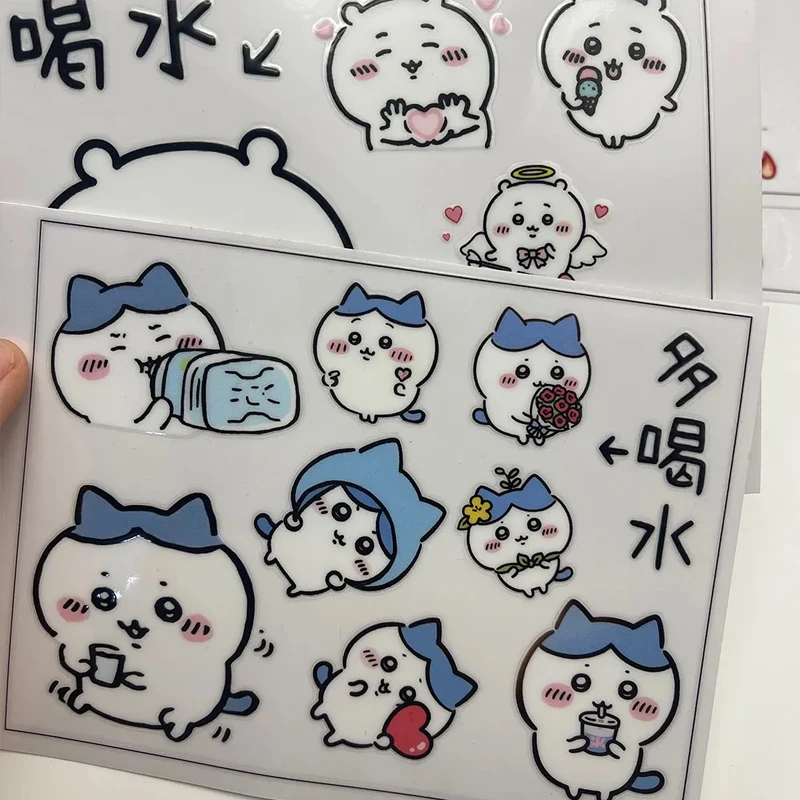 

Переводная наклейка Chiikawa Hachiware, наклейка на чашку воды, переводная наклейка, водонепроницаемая и износостойкая, не легко спасти