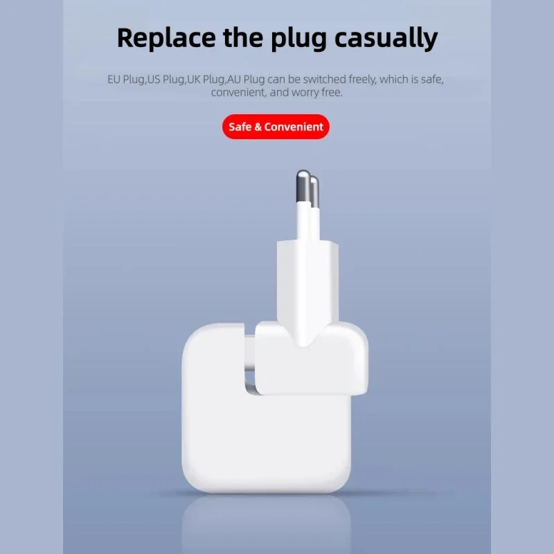 World Travel Plug - EU US UK AU Plug Set for Apple MacBook Pro/Air Charger, Interchangeable Adapter Tips