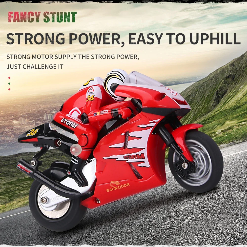 2.4GHz Mini RC Motorcycle Red Green Electric Racing Drift Stunt Motorcycles 15km/h High Speed Simulation Gifts Toys