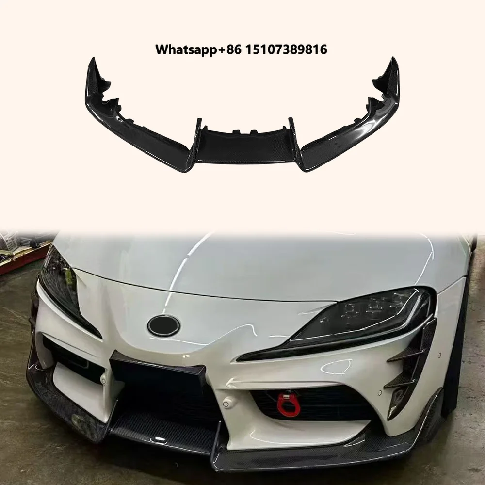 For GR Supra MK5 A90 A91 2019-24 Carbon Fiber AD Style Front Bumper Lip