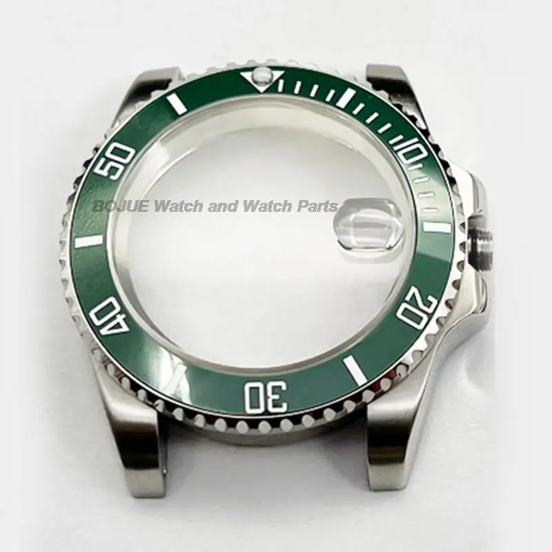 

40mm Watch Case Solid Stainless Steel Men's Date Watches Fit Dial 29mm Watch Parts for Submariner nh35 nh36 Movement Accessories