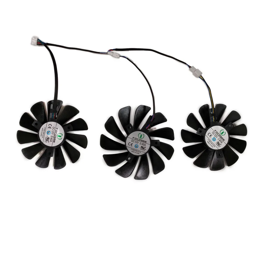 3Pcs/Set,DIY FY09015M12LPA,Replace FDC10U12S9-C,Graphics Fan,GPU VGA Cooler,For XFX RX 5700 XT RX5700XT,Video Cards Cooling