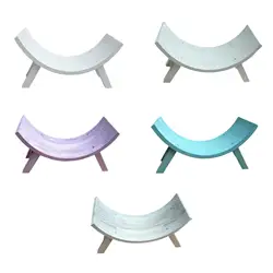 Newborn Photography Chair Accessory Wood Photoshoot Small Chair Half Round Chair Comfortable for Baby Shower Boys and Girls