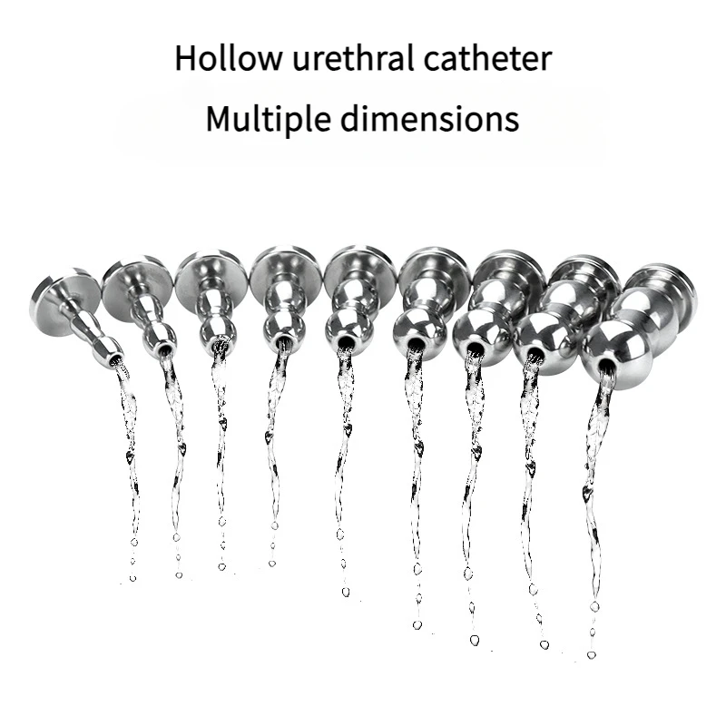 Metal Catheterization Penis Plug Horse Eye Stimulating Dick Hollow Dilator Urethral Plug Stimulation Sex Toy For Men BDSM Toys