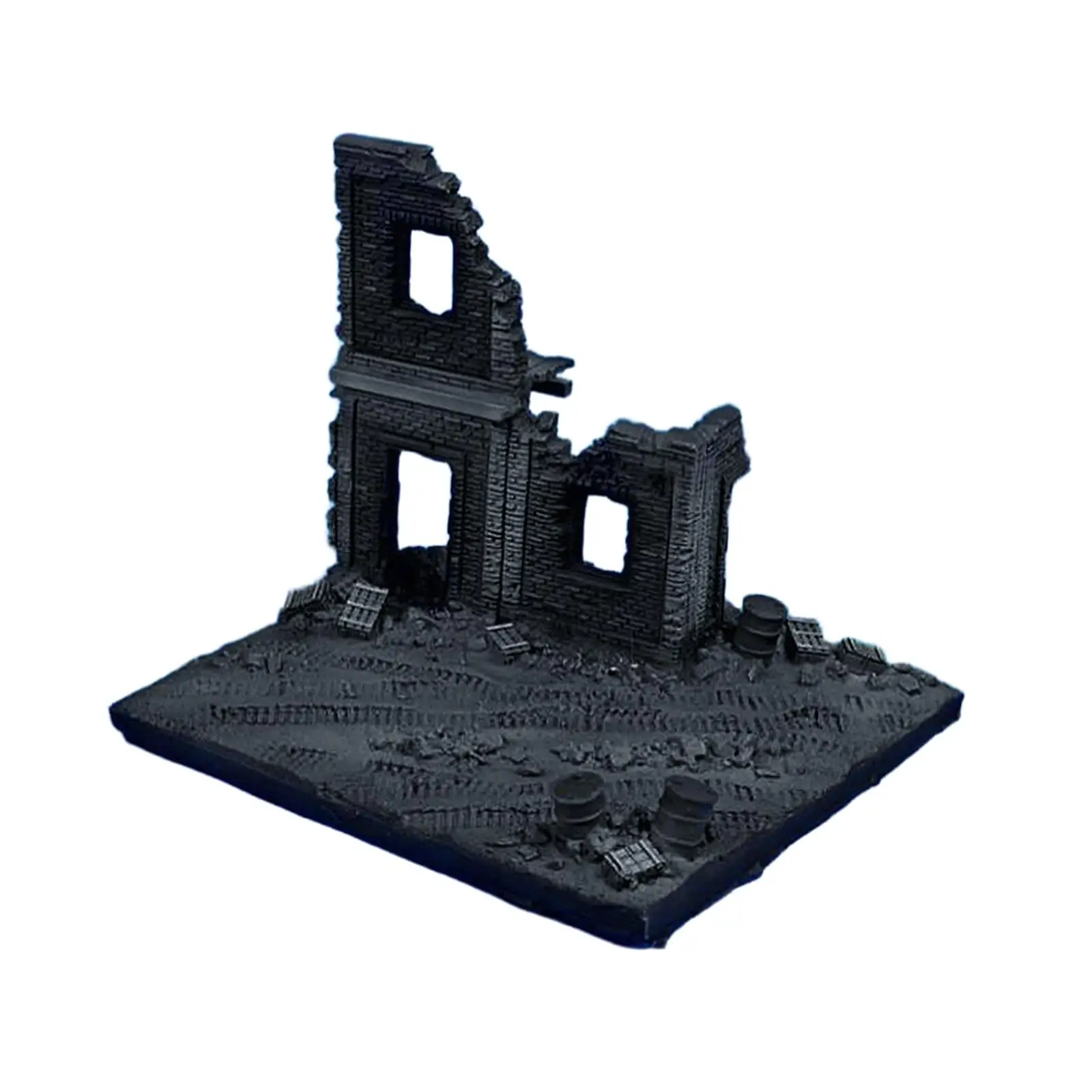 1/72 modelo de casa destripada decoração de cenário ruínas em miniatura acessório modelo diorama