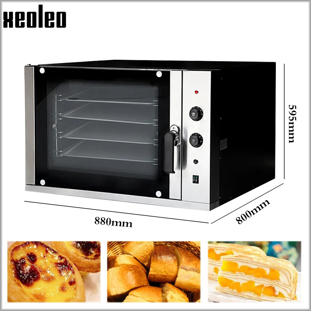 Commercial Four-Layer Convection Oven 6000W Electric Baking Oven Bakery Oven Bread Baking Furnace With Spray Function