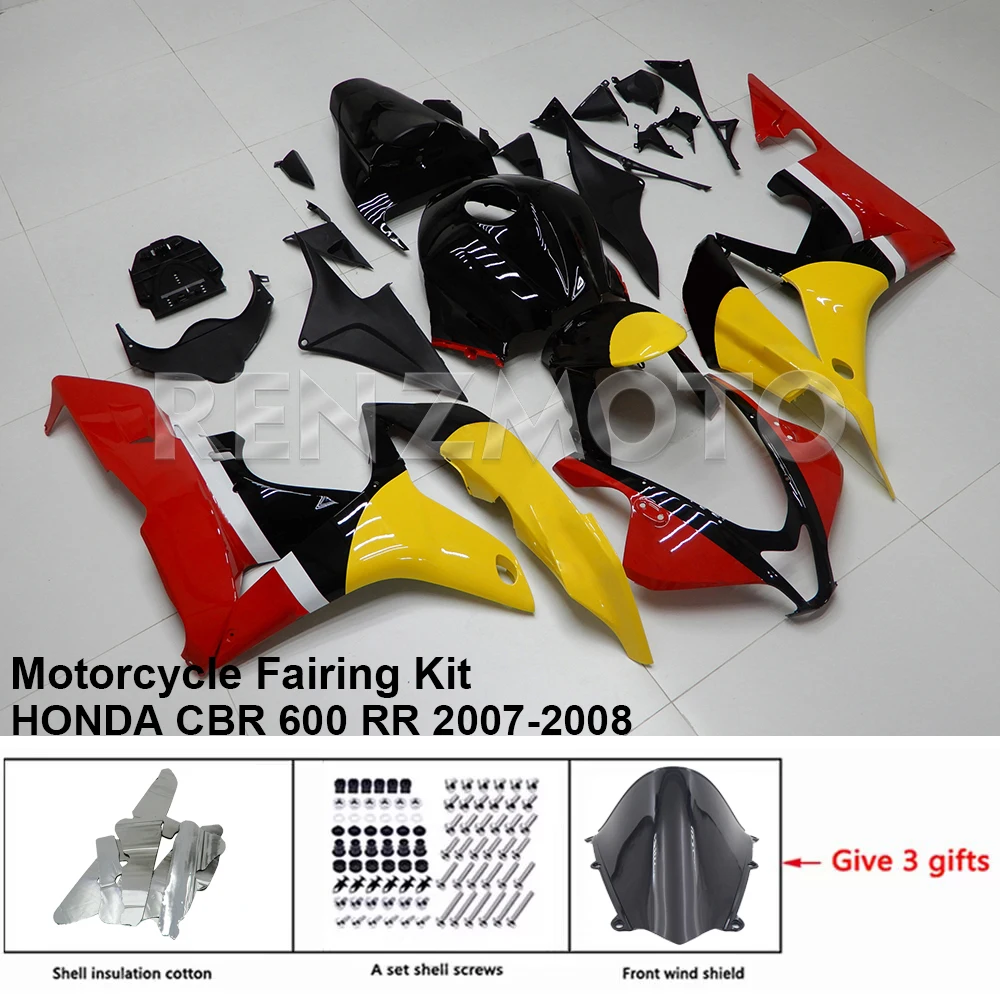 

H0607-1003b Motorcycle Fairing Set Body Kit Plastic For HONDA CBR 600 RR 2007-2008 Accessories ABS Injection Bodywork