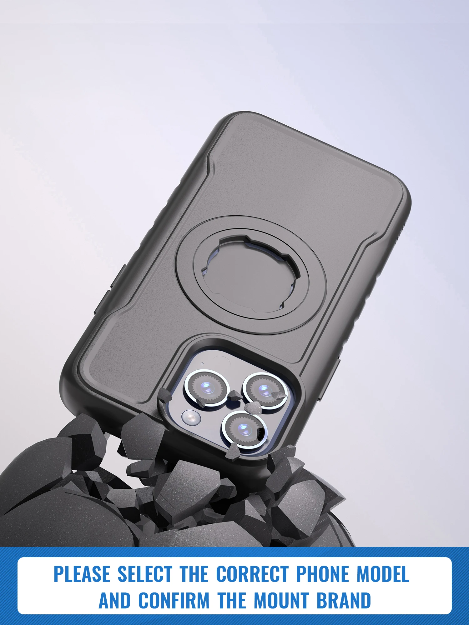 Quad-style Motocycle/Bike Magnetic Shockproof Case For iPhone 17 16 15 14 ProMax Charging Protective Cover with Lock-in Design