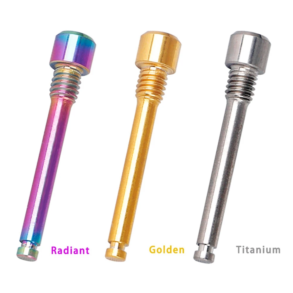 M4 Titanium Bolts for Bicycle Disc Brake Pad Threaded Pin Inserts Screw for XT R XT Hydraulic Disk Caliper-Golden