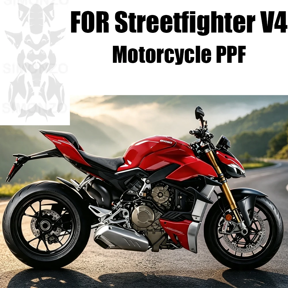 For DUCATI StreetfighterV4S Invisible Sticker STREETFIGHTER V4 TPU PPF Motorcycle Accessories Transparent Paint Protective Film