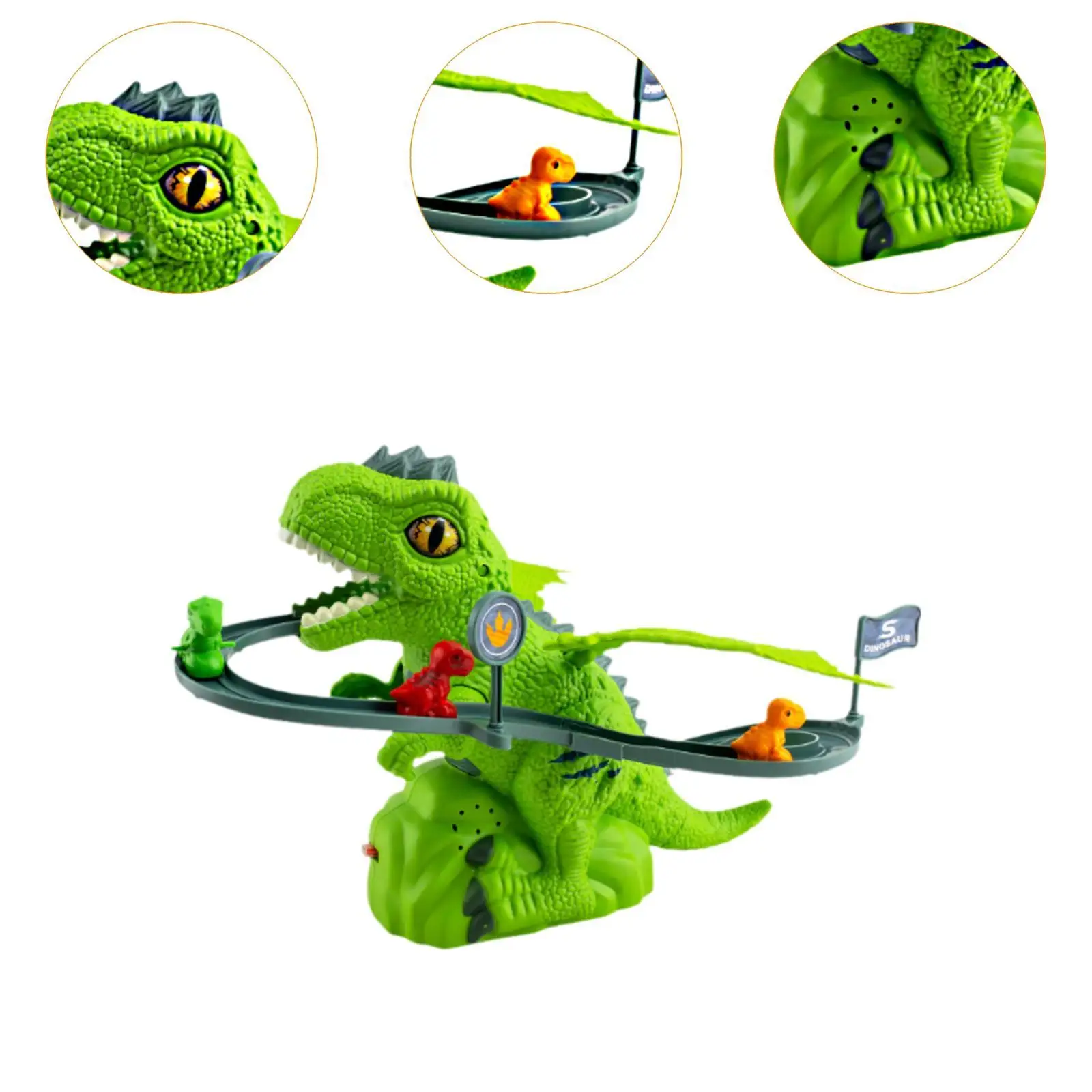 Dinosaur Climbing Slide Toy Funny Montessori Puzzle Playsets Educational Toy Track Slide Toy for Birthday Gift Baby Boys Girls