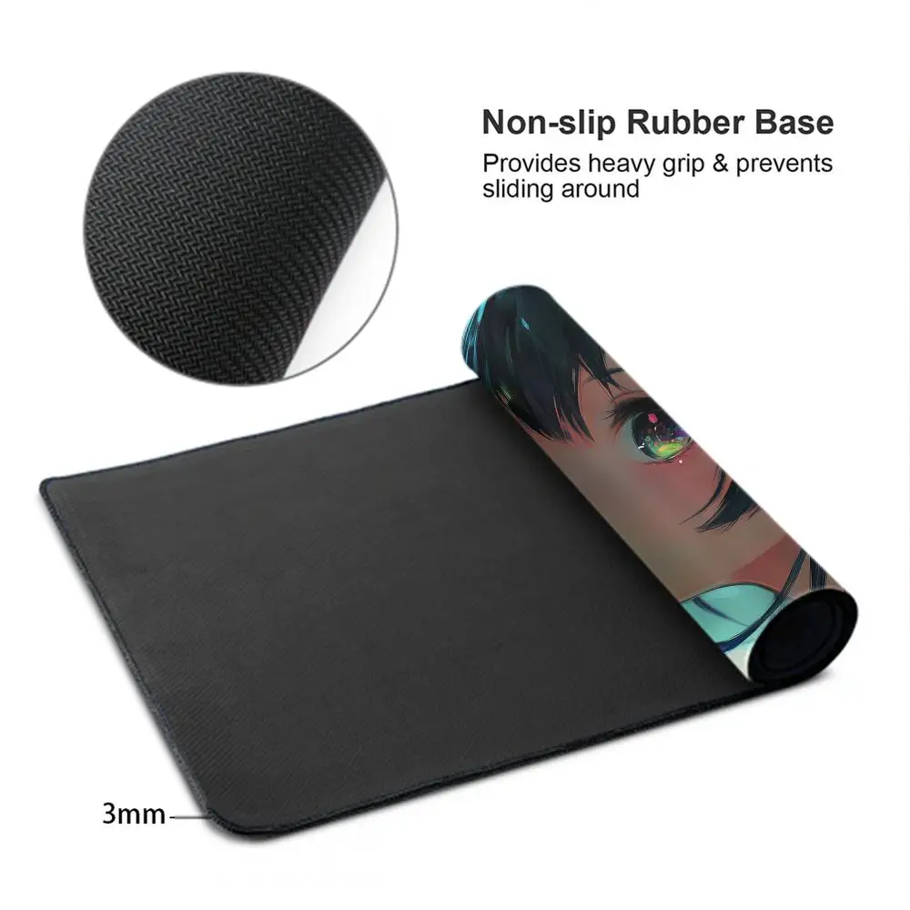 Anime girl blowing bubbles Mouse Pad Gaming Mousepad Pc Accessories Keyboard Mat Desk Protector Mats Anime Mouse Pads