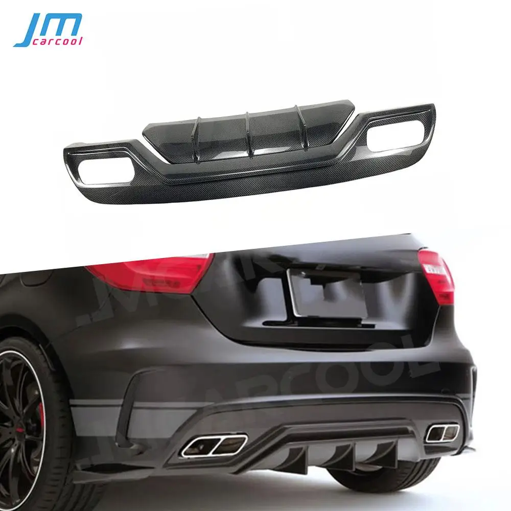 

For Mercedes Benz A Class W176 A250 A260 A45 Sport 2013-2015 Rear Lip Diffuser Carbon Fiber Back Bumper Protector