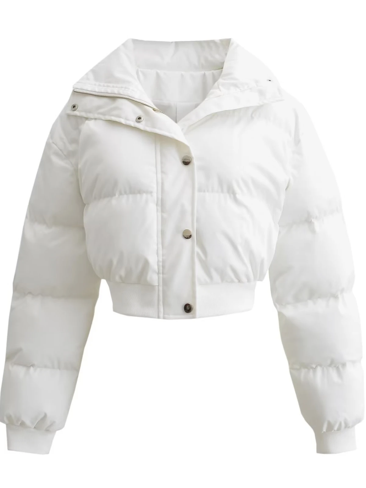 

Slim Fit Long Sve Jaet, воротник-стойка на молнии, теплое хлопковое пальто для хлеба, Thiened Hong Kong Sle, женское модное пальто