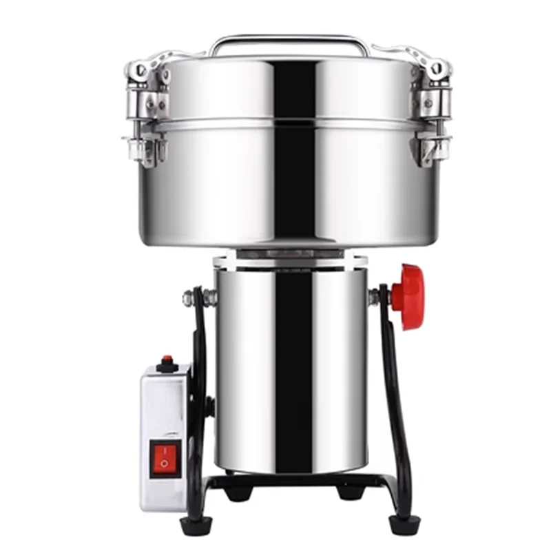 4500G Commercial Grain Grinder High Speed 4500W Cereals Medicinal Materials Spices Powder Crusher Stainless Steel Coffee Grinder