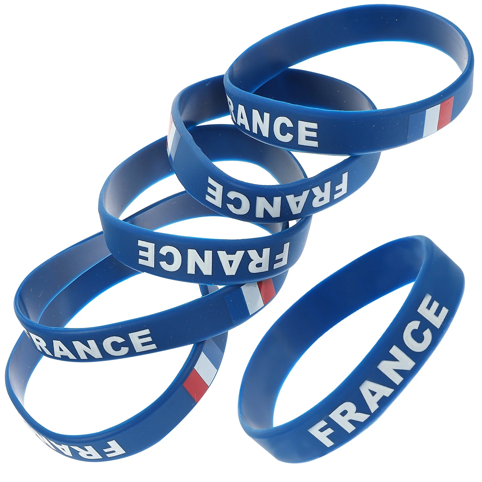 

6 pcs Silicone Wristband Country Flag Support Sports Game Fan Bracelet For Events