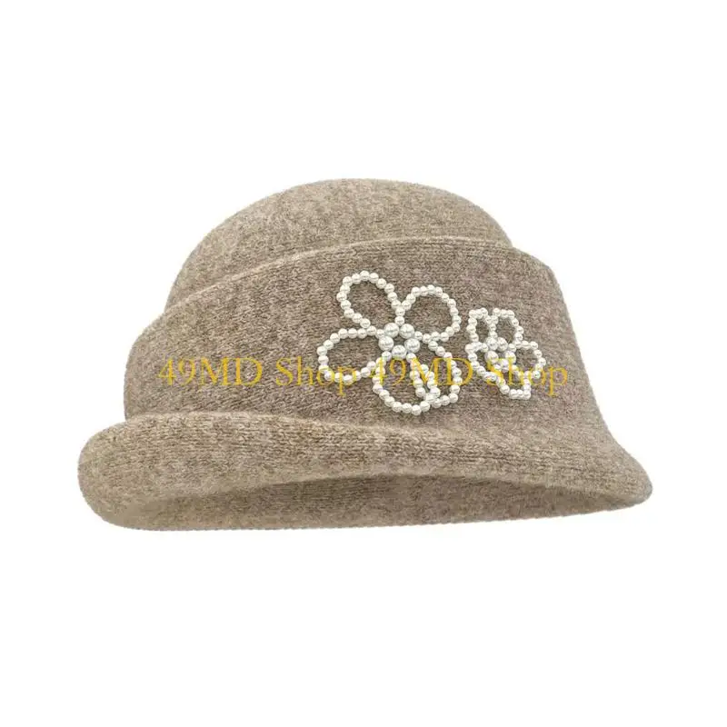 49MD Elegant Wool Hat For Circumstances Casual Outings Easy Care Design