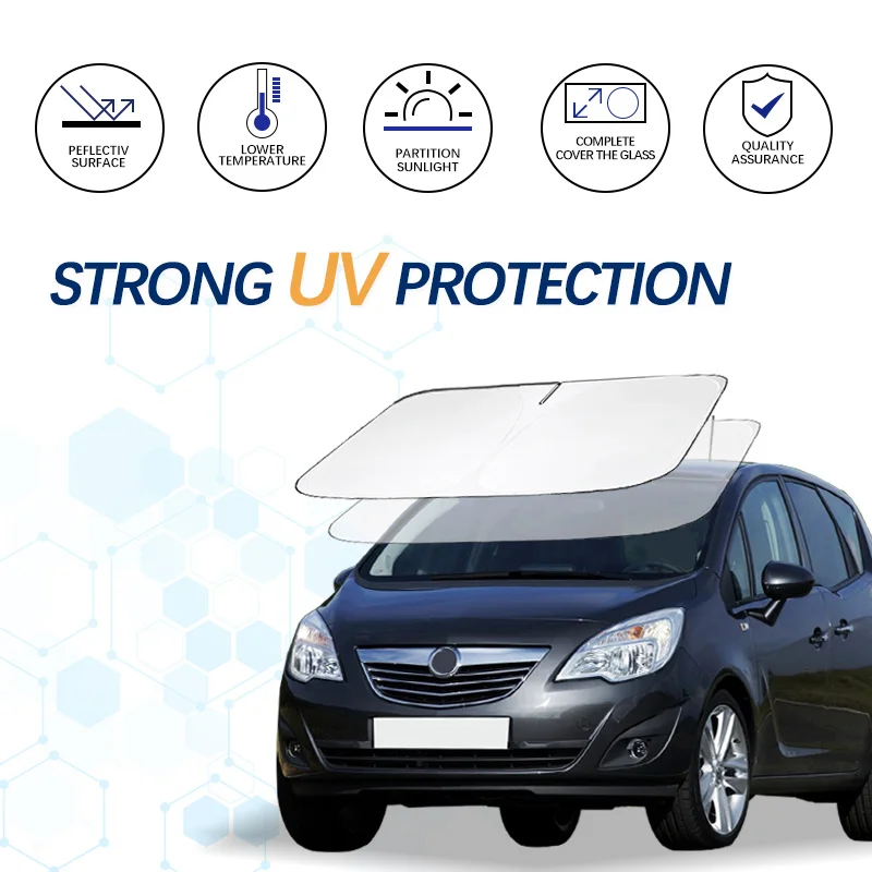 

Windshield Sun Shade For Opel Meriva B Sunshade Sun Visor Protector Foldable Blocks UV Rays Keep Your Car Cooler