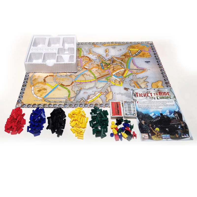 Ticket To Ride Series Euro First Journey Board Games English Family  Friends Party Play Cards Game Plot Collection Toys Gifts