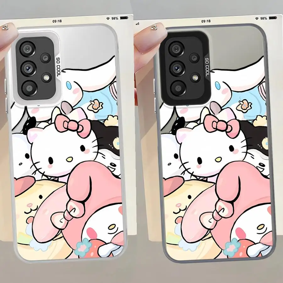 Phone Cover Case for Samsung Galaxy A17 A54 A31 A07 A56 A23 A57 A25 A26 A50 A15 A16 A34 A37 A51 A04 A12 A72 A71 A14 Sanrio Hello
