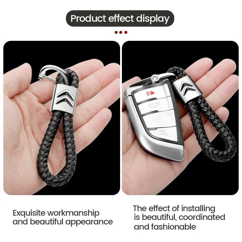 Car Sticker Citroen Emblem Key Ring Car Badge Keychain Custom Logo Gift Accessories For C1 C2 C3 C4 VTS C-ELYSEE C3-XR Grand Pic - view 3