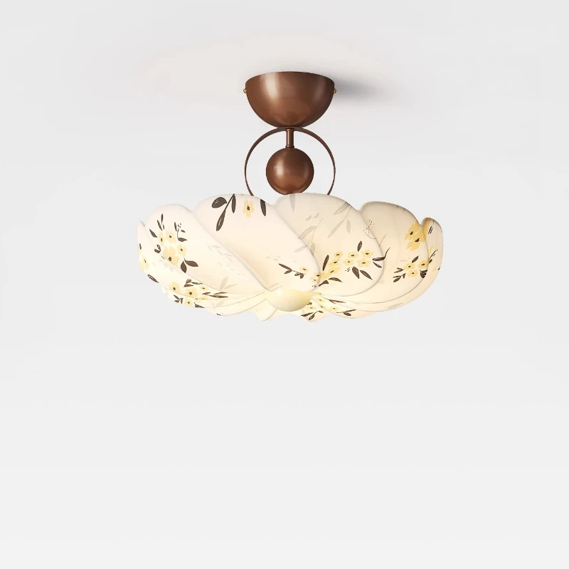 

French Style Minimalist Flower Shaped Ceiling Lights LED Iron Art Living Room Bedroom Study Teahouse AtmospereTop Hanging Lamps