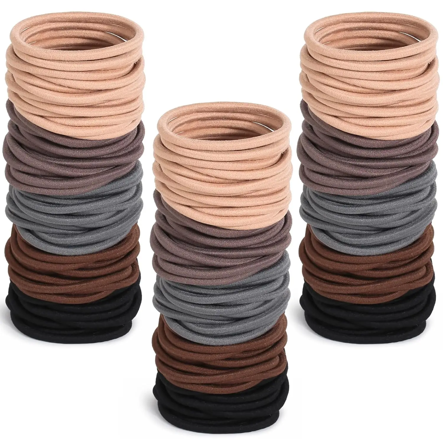 

200 шт. резинок для волос для густых волос, оптовые эластичные резинки для волос для женщин и мужчин (4 мм)