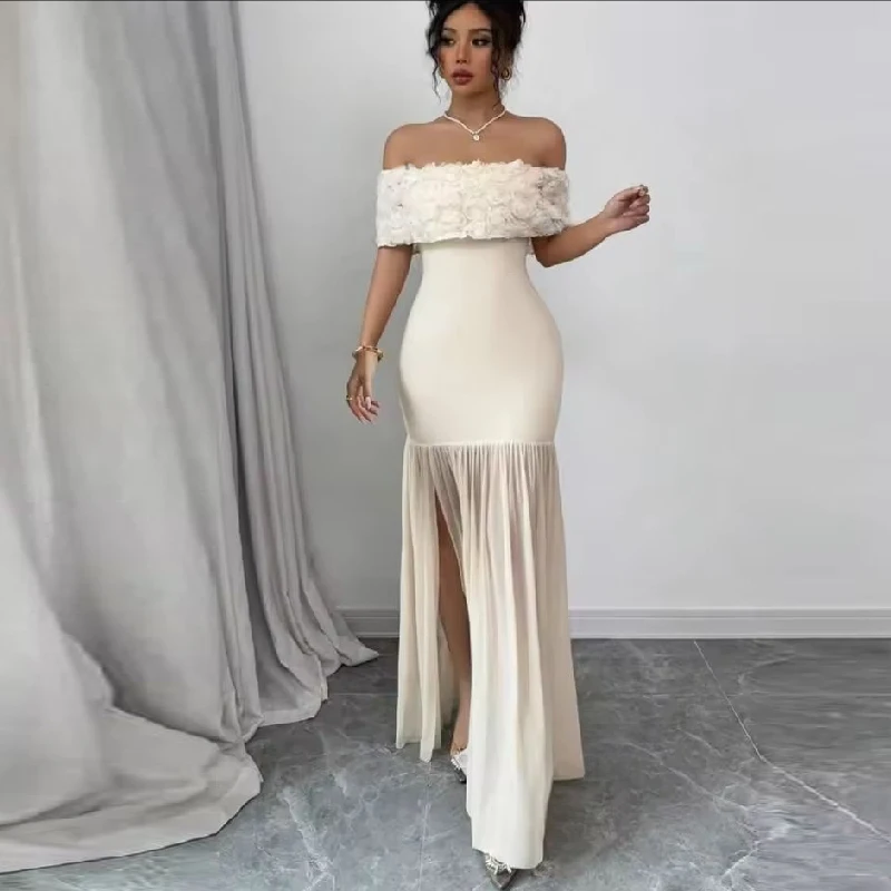 

Sexy Customized Homecoming Prom Dresses 2025 Off the Shoulder Mini Zip Party Dresses Backless Satin Evening Dresses