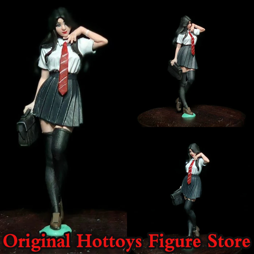 

1/64 Scale Female Soldier School Uniform Beauty Mini Painting Sculpture Full Set About 2.7cm Action Figure Doll Collection