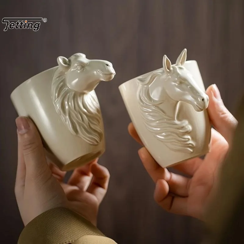 180ml 동물 모양 세라믹 에스프레소 컵 라이트 럭셔리 그래스 애쉬 호스트 컵 삼차원 손잡이 개인용 물컵