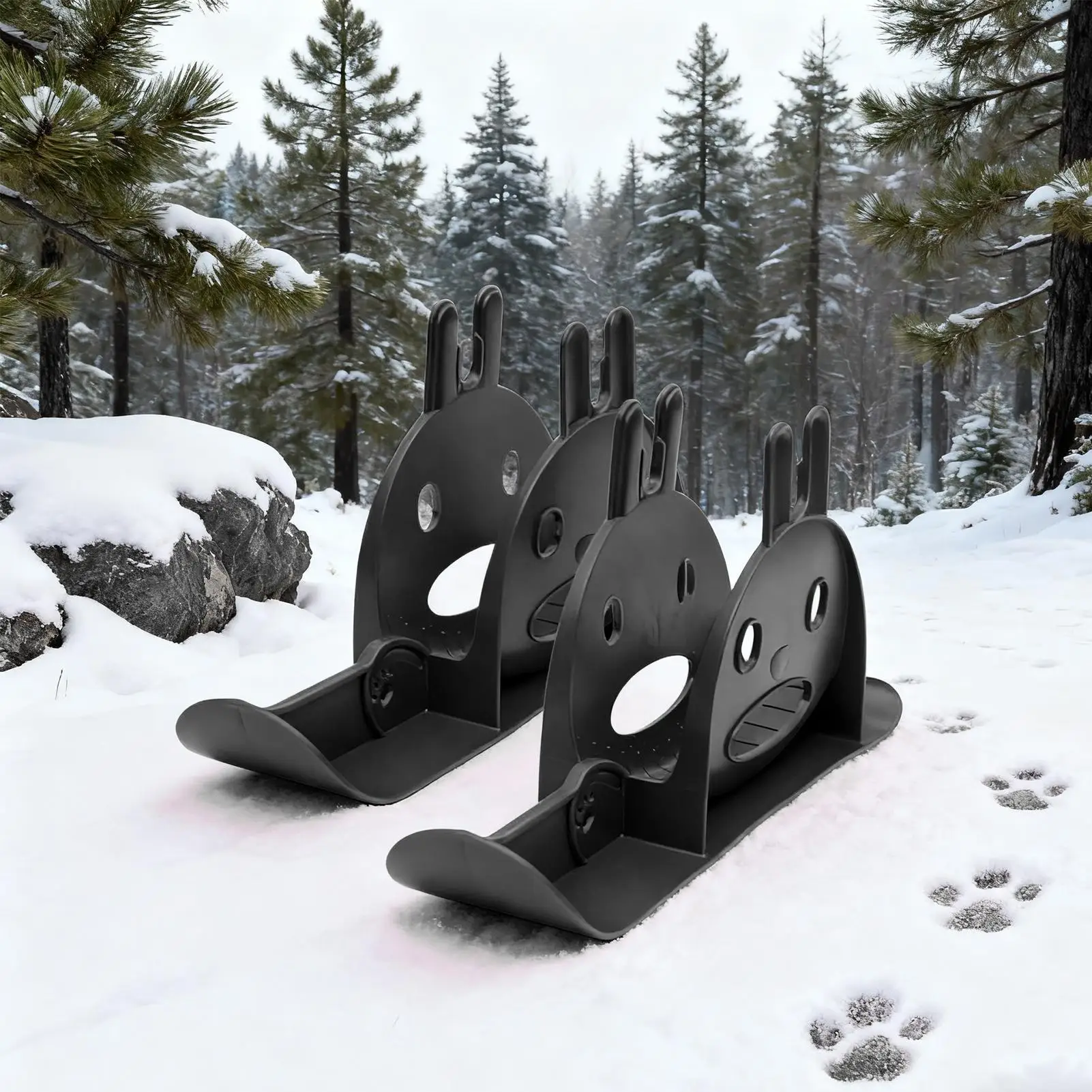 Ciclismo Snow Ski 1 paio Passeggino senza pedali Slitta da neve Set parti di ricambio antiscivolo per montanti avventure all'aria aperta