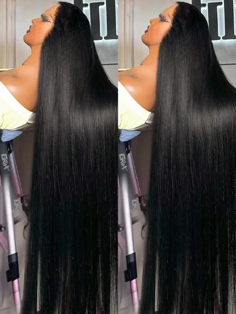 

Luvkiss 300 Density 13x6 Bone Straight HD Transparent Lace Front Human Hair Wig 30 Inch Pre Plucked Lace Frontal Wigs Human Hair