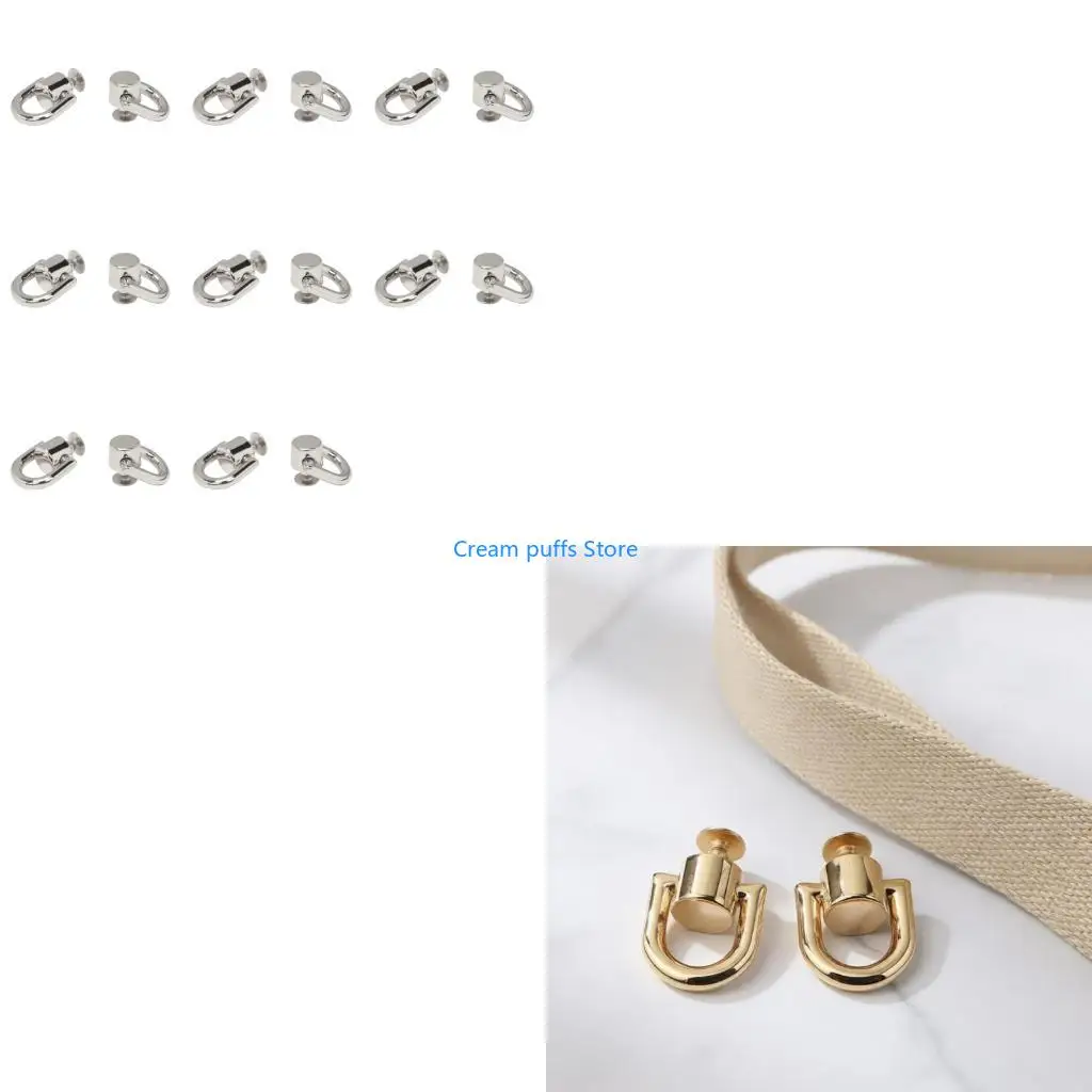 50LE Metal Bag Connector Hardware Set, 16-Piece Connectors for Handbag Strap Repair, Handle Mounting and DIY Projects