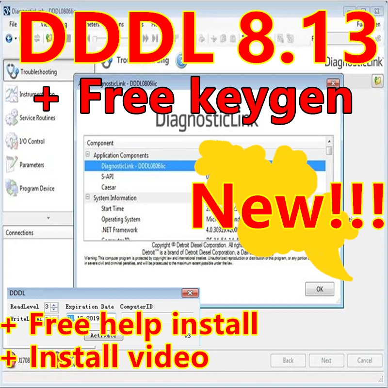 2024 hot sell,version DDDL 8.13 SP3 +unlocked Keymaker+Troubleshooting DEC 2021+ DDDL 8.13 free help install+ free keygen