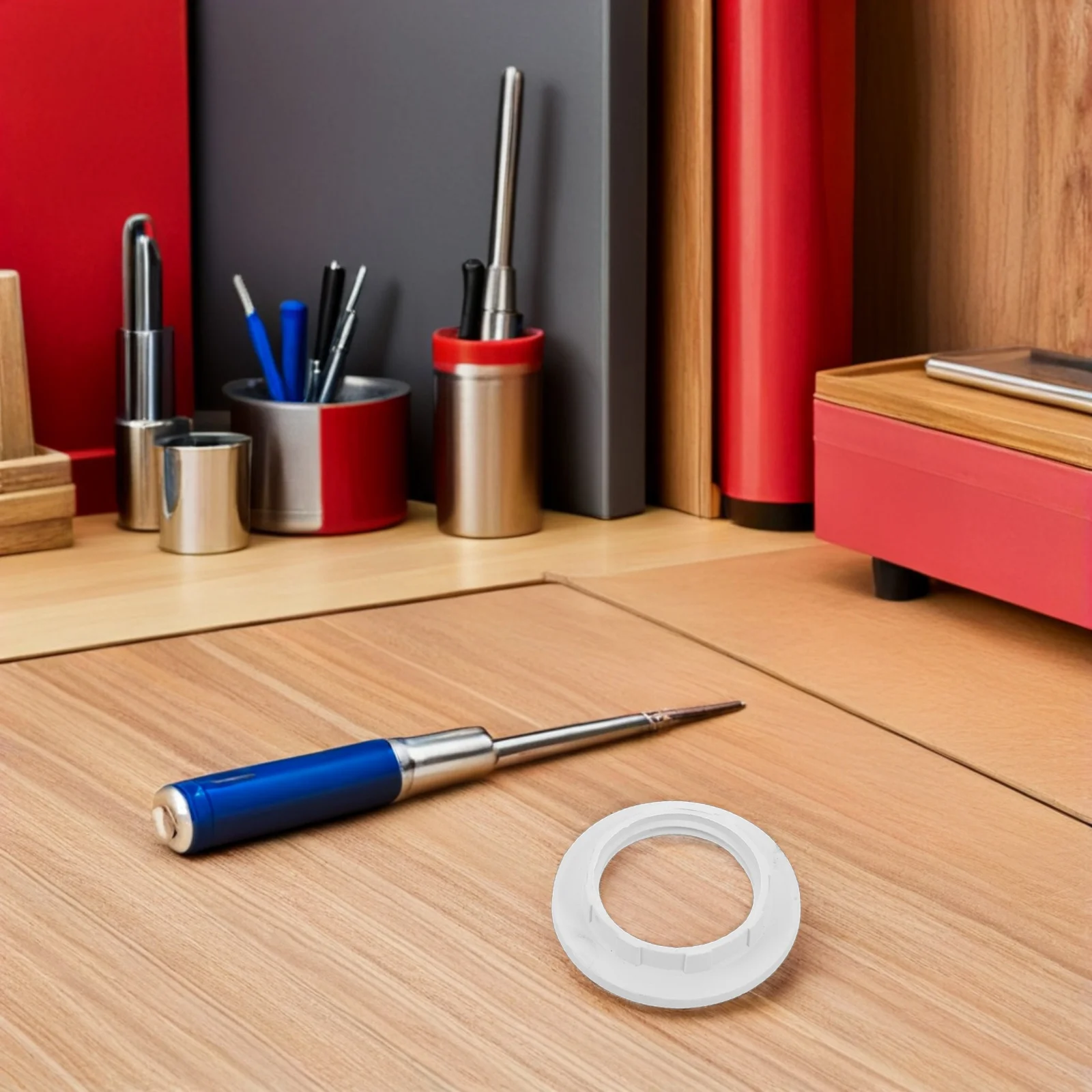 50pcs E12/E14 Lamp Shade Ring Adapter 32/ White Plastic Socket Reducer Collar For Sconce Ceiling Light Fixtures Retaining