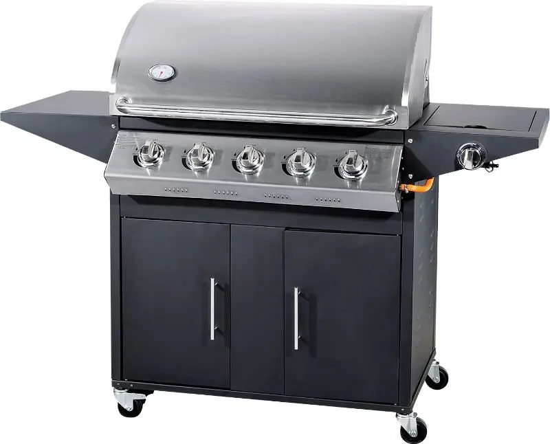 Outdoor Commercial BBQ Gas Grill 5+4 Burners High Pressure Stainless Steel Natural Propane Portugal Kitchens Machine