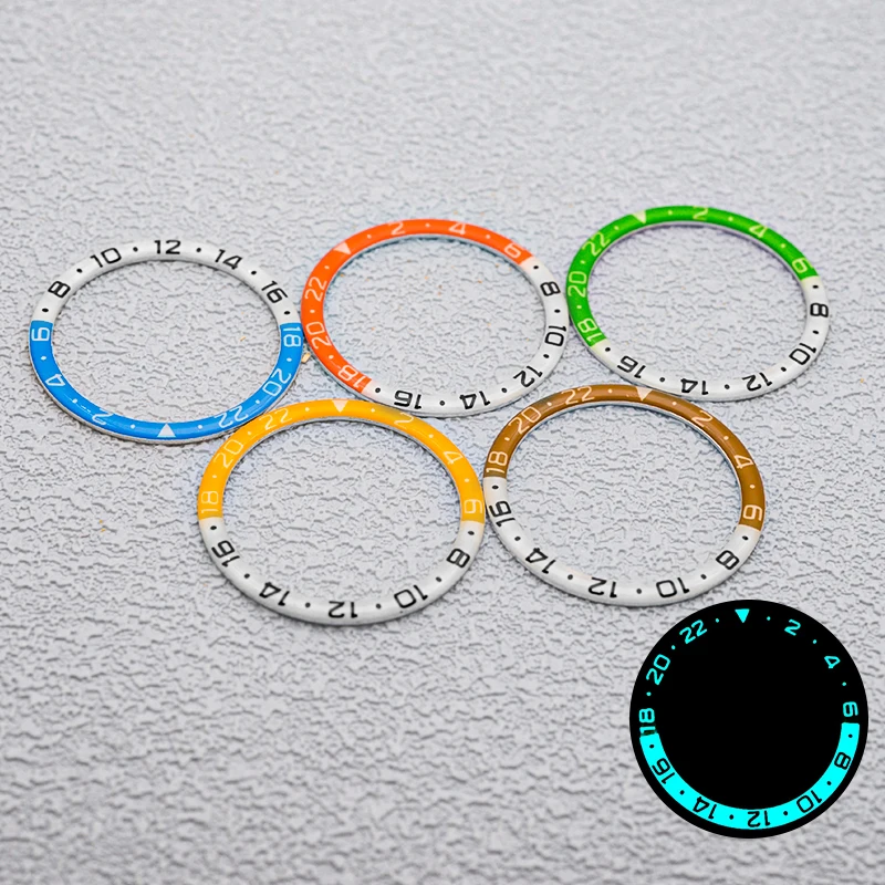 Mod C3 input Bezel Resin bercahaya hijau 38mm multiwarna cocok Seiko SKX007 SKX009 SRPD casing jam NH35 NH36 suku cadang jam tangan gerakan