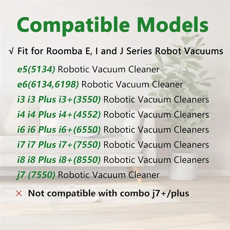 Juego de LITE-4 de cepillos de rodillo de goma para Irobot E & I & J Series J8 + I7 + I1 I2 I3 I4 I6 I6 + I8 I8 + Plus E5 E6 E7 Accesorios