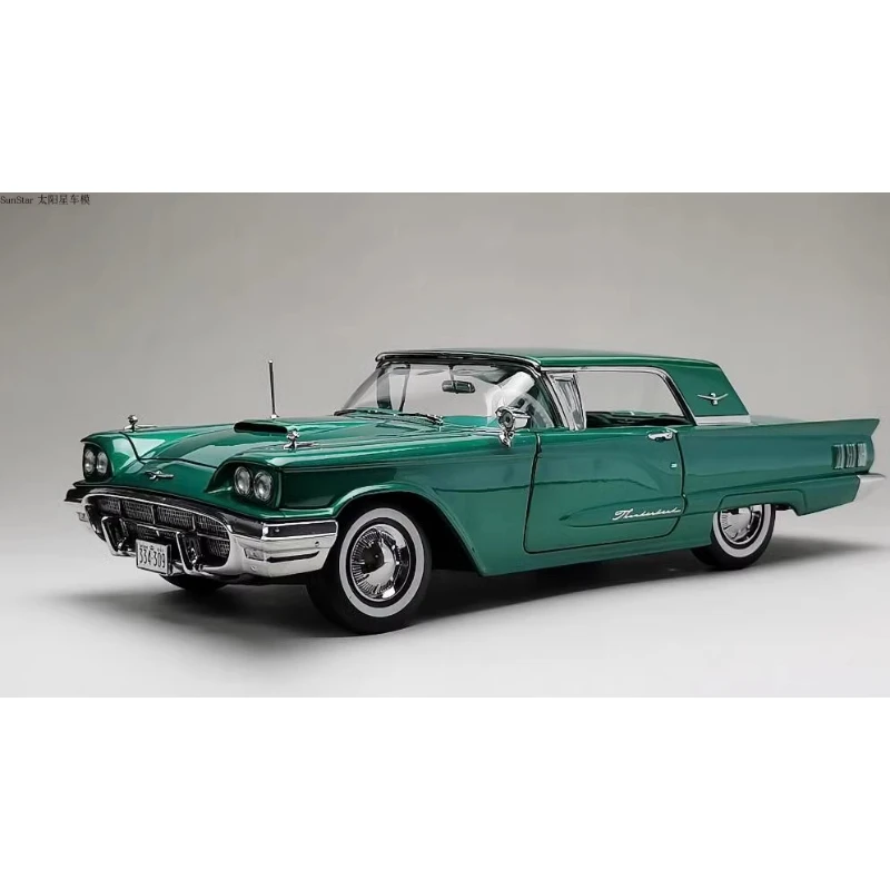 1:18 Scale Thunderbird 1960 Classic Muscle Vintage Car Model Metal Convertible DieCast Alloy Toy Vehicle Collection Display Fans