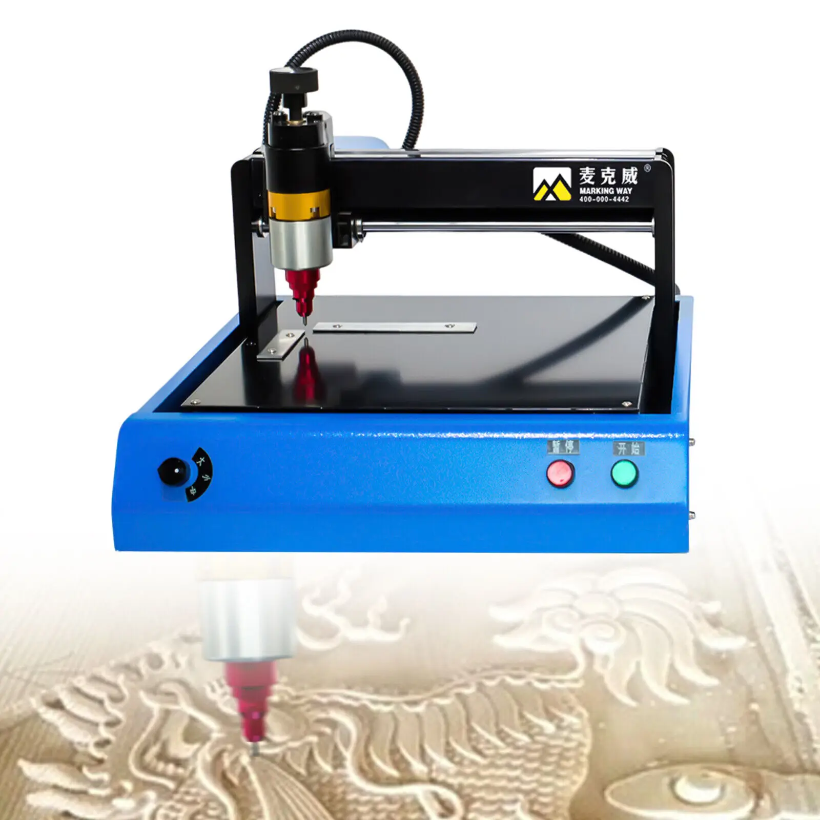 110V Electric Metal Marking Machine Dot Peen 200x150mm For Number Letter Label