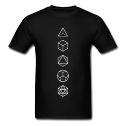 Funny Shapes Math Proportion The Big Bang Theory Science T Shirt Platonic Solids Sacred Geometric T-Shirt Men Clothing Harajuku